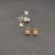 David Yurman 5mm Four-Prong Gold-Set Stud Earrings with Champagne Center Stone and Diamond Accents