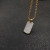 David Yurman Gold Pav&Atilde;&copy; White Diamond Tag Necklace 3mm Chain