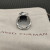 David Yurman White Crystal Bezel Gemstone Ring