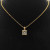 David Yurman Gold 11mm Four-Prong White Diamond Necklace