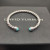 David Yurman 6mm Sterling Silver Turquoise Cable Cuff Bracelet