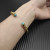 David Yurman 6mm Gold Turquoise Cable Cuff Bracelet
