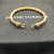 David Yurman 5mm Gold Diamond Hook Cuff Bracelet, Fits Wrist Size 16cm - 20cm
