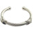 David Yurman Silver 7mm Diamond Double X Cuff Bracelet