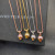 David Yurman Gold White Diamond Gumball Necklace, 2mm Chain, 45+5cm Adjustable Length