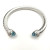 David Yurman 7mm Full Pav&Atilde;&copy; Blue Diamond-Set End Cap Cable Bracelet