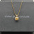 David Yurman Gold Square Yellow Diamond Pendant Necklace, 1.5mm Chain, Length 45cm + 5cm