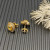 David Yurman 7mm Gold Square Yellow Diamond Stud Earrings