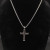 David Yurman Double Cable Cross Necklace with Black Diamonds