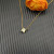 David Yurman Gold 8mm Four-Prong Green Diamond Necklace