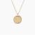 David Yurman Gold Diamond Initial T Disc Pendant Necklace