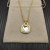 David Yurman Gold 14mm Square White Diamond Necklace