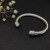 David Yurman 7mm Sterling Silver Half-Pav&Atilde;&copy; Cable Cuff Bracelet