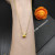 David Yurman Gold 8mm Four-Prong Yellow Diamond Necklace