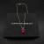 David Yurman Sterling Silver 11mm Four-Prong Red Diamond Necklace