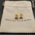 David Yurman 8mm Gold Pav&Atilde;&copy; White Diamond Pyramid Stud Earrings