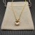 David Yurman Gold 11mm Four-Prong Champagne Diamond Necklace