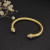 David Yurman 7mm Gold Half Pav&Atilde;&copy; Diamond Cable Cuff Bracelet