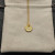 David Yurman Gold Diamond Initial C Disc Pendant Necklace