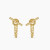 David Yurman Gold Pav&Atilde;&copy; 38.2mm Petite Chain Link Earrings