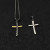David Yurman Gold and Silver Horizontal Cross Pendant Necklace