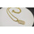 David Yurman Gold Pav&Atilde;&copy; White Diamond Tag Necklace 3mm Chain