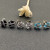 David Yurman 11mm Hexagon Diamond Blue Crystal Stud Earrings