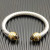 David Yurman 7mm Gold Gemstone Head Brown Diamond Bracelet, Fits Wrist Sizes 16&acirc;20cm