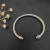 David Yurman 5mm Half-Pav&Atilde;&copy; Cable Cuff Bracelet Black Diamonds