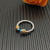 David Yurman 2.3mm Gold and Silver Renaissance Turquoise Pav&Atilde;&copy; Diamond Ring