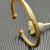 David Yurman 5mm Gold-Tone Cable Cuff Bracelet Champagne Diamonds