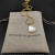 David Yurman Gold Heart White Mother-of-Pearl Necklace, 2mm Chain, 45+5cm Adjustable Length
