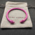 David Yurman 5mm Rose Red Colorful Enamel Cuff Bracelet, Fits Wrist Size 16cm - 20cm