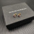 David Yurman 8mm Gold Four-Prong Purple Diamond Stud Earrings