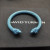 David Yurman 7mm Light Blue Colorful Enamel Cuff Bracelet, Fits Wrist Size 16cm - 20cm