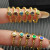 David Yurman Gold 2.8mm Petite Cable Turquoise Ring