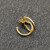 David Yurman Gold Petite Single Twisted Cable Hoop Earrings