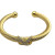 David Yurman Gold 7mm Diamond Single X Cuff Bracelet