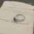David Yurman Four-Prong Square Red Diamond Ring