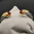David Yurman 7mm Gold-Tone End Caps Sterling Silver Cable Cuff Bracelet Champagne Diamonds