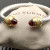David Yurman 7mm Gold Red Diamond Head Gemstone Bracelet, Fits Wrist Sizes 16&acirc;20cm