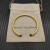 David Yurman 4mm Gold Black Diamond Bangle Bracelet