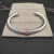 David Yurman 7mm Sterling Silver Cable Cuff Bracelet with Gold Bead End Caps Pink Diamonds