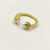 David Yurman Gold Pearl Renaissance Ring