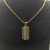 David Yurman Gold Streamlined Rectangular Tag Necklace