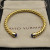 David Yurman 6mm Gold Lapis Lazuli Cable Cuff Bracelet