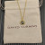 David Yurman Gold 11mm Evil Eye Pendant Necklace