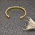 David Yurman Gold Tone 4mm Diamond Double X Cuff Bracelet
