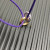David Yurman Purple Double Ring Nylon Cord Bracelet