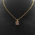 David Yurman Gold 11mm Four-Prong Purple Diamond Necklace
